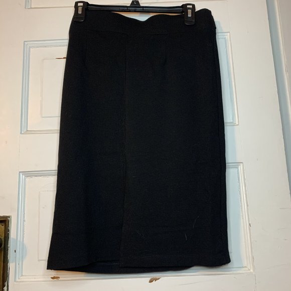 Retrology Stretchy Black Pencil Skirt w/Aesthetic Belt Size Large (L) - Picture 3 of 4